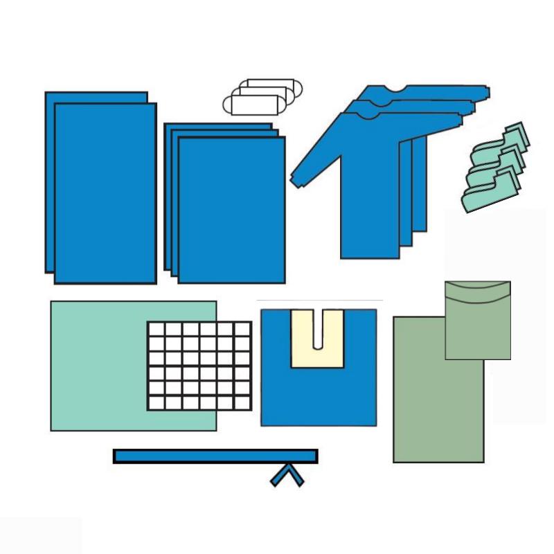 Комплект одягу та покриттів операційних для ортопедії № 1 стерильний, одноразового використання ,ТМ «АХІЛЛ»